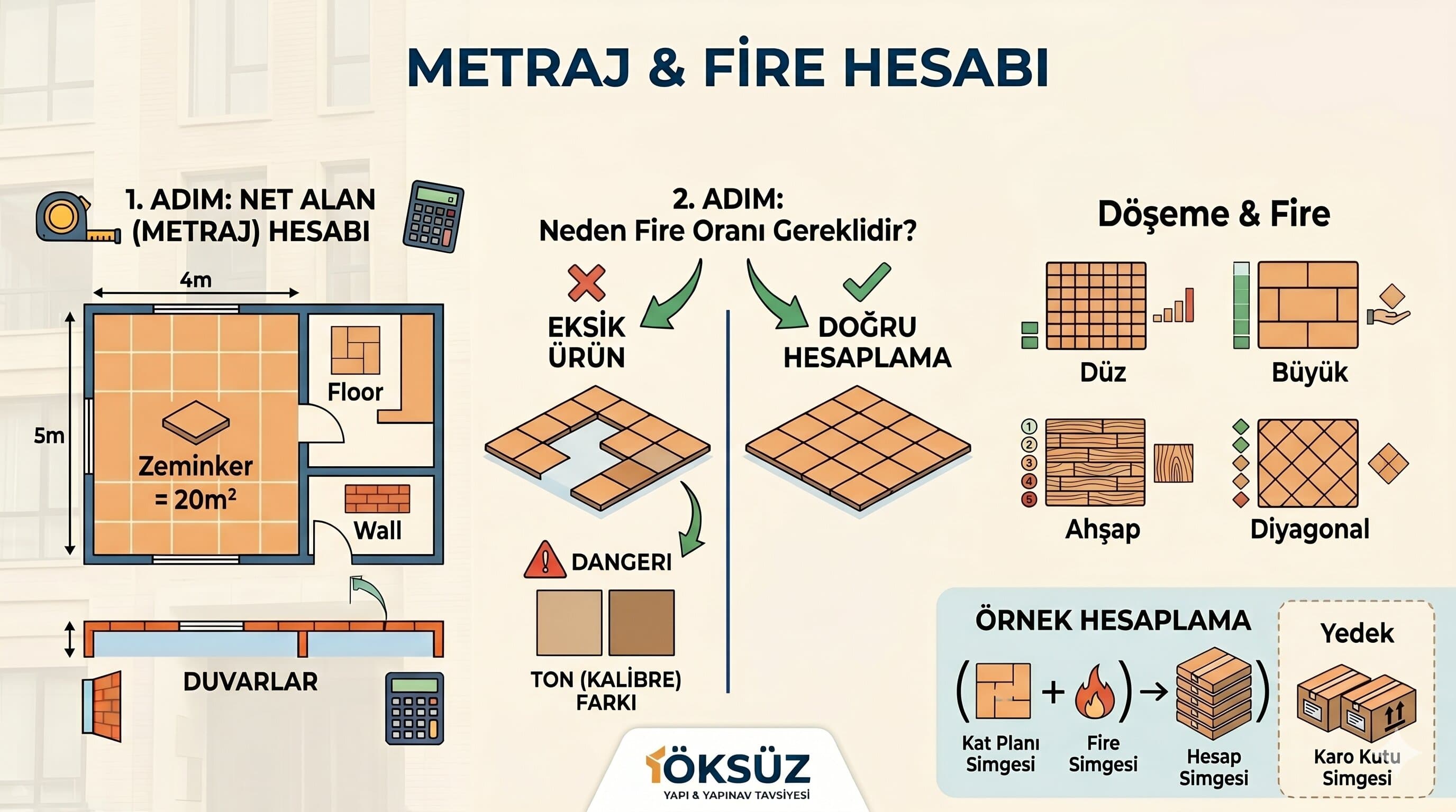 Doğru Bütçe, Kusursuz Planlama: Seramik Metrajı ve Fire Oranı Nasıl Hesaplanır?