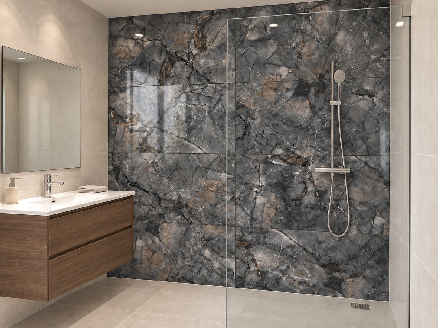 ELEGANT 60x120 mermer görünüm granit — Anka (duvarda döşeli görünüm) | Öksüz Seramik Hatay